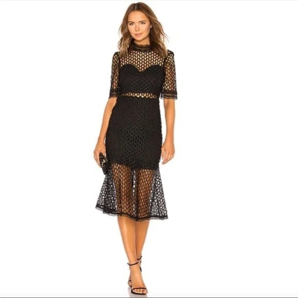 Bardot Fiona Delicate Black Lace Dress